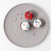 Independence Day Cupcakes, gray plate